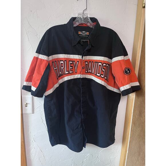 Harley Davidson Button Up Sz L - Picture 1 of 4
